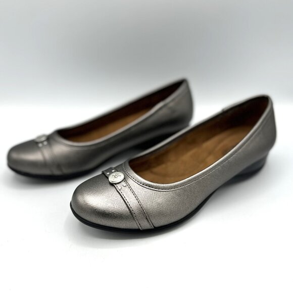 Naturalizer Haute Pewter Saga Shoes Size 7-1/2 M With Box - Picture 3 of 8